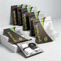 Sacs plats refermables à fermeture éclair avec fenêtre transparente pour emballage de supports de tablettes, thermosoudables