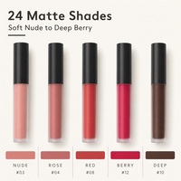 Vente en gros de gloss à lèvres personnalisés avec logo, label privé, rouge à lèvres mat velours
