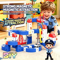 Set de Pistas Magnéticas Infinitas 3D KSF con Luces (115 Piezas) - Juguete de Construcción para Mayores de 5 Años
