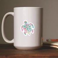 50 pegatinas de PVC de tortugas de dibujos animados de criaturas marinas para vasos, maletas, cuadernos, película mate impermeable