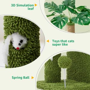 Woochpet Albero per <span class=keywords><strong>Gatti</strong></span> da Interno Multifunzionale con Comodo Letto e Robusto Tiragraffi - Product Image 5