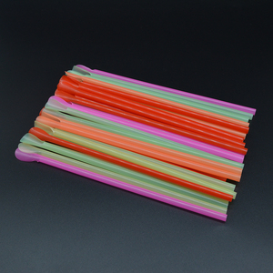 Wholesale Biodegradable Plastic Disposable PLA Spoon Straws for All Occasions Party <strong>Snow</strong> Cone Ice <strong>Cream</strong> Smoothies - Product Image 2