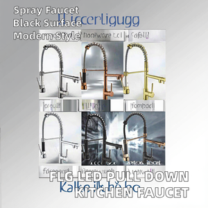 适用于FLG高品质黄铜单孔发光二极管拉出式水龙头多色系列温泉设计中国制造厨房用 - Product Image 2