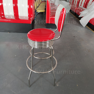 <span class=keywords><strong>Tabouret</strong></span> de bar moderne, durable et stable, rembourré en cuir PU, avec structure métallique, <span class=keywords><strong>hauteur</strong></span> de comptoir, pour restaurant, café, bistrot, salon de thé - Product Image 4