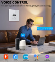 Interruptor de Pared con Sensor Infrarrojo Manos Libres, Control Remoto por WiFi con la Aplicación Smart Life, Interruptor de Luz con Control por Movimiento, Material de PC