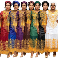 H&D SP335-2 Vêtements africains personnalisés pour femmes Robes traditionnelles Bazin Riche Robes décontractées brodées