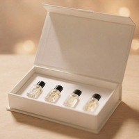 Boîte cadeau personnalisée écologique à fermeture magnétique pour échantillons de parfum et bouteilles d'huiles essentielles 1ml 2ml 5ml 10ml, format voyage, gaufrage