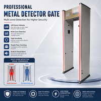 Portal de Detección de Metales para Aeropuertos KEMSI con Indicador de Zona de Figura Humana, Tecnología de Malla de Detección, Alarma LED y Control Basado en Web