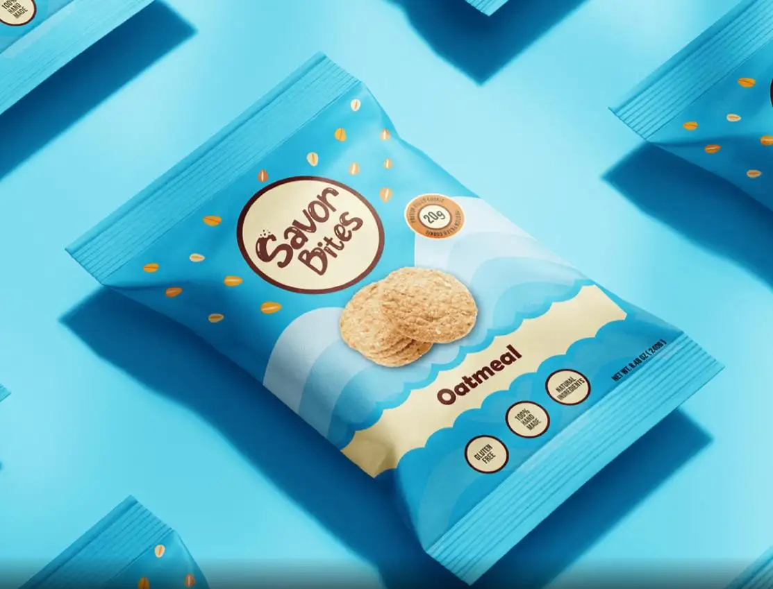Sacs personnalisés imprimés pour biscuits alimentaires Petit sac d'emballage refermable en plastique mylar 25g 70g 100g 300g Bonbons Chocolat Biscuit