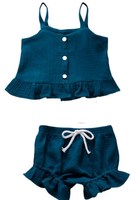 Vente Flash : Ensemble 2 Pièces d'Été en Coton 100% de Haute Qualité avec Appliques, Vêtements et Accessoires pour Bébés et Tout-Petits, Motif Dessin Animé