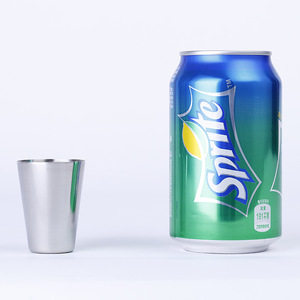 Mini mug à bière en acier inoxydable 40x26x53mm, mug portable pour spiritueux d'extérieur, style simple - Product Image 2