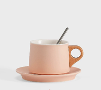 Tasse à café en céramique personnalisée Sublime, style Instagram, coffret cadeau avec soucoupe, couleur unie, mugs assortis pour couple
