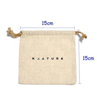 Mini pochette à bijoux en lin texturé, sac à thé en lin avec cordon de serrage, sac cadeau