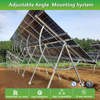 Système de montage au sol à angle réglable Rineng Solar, personnalisé et flexible pour l'horizontalisation et la verticalisation
