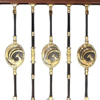 Nouvelle rampe d'escalier en cuivre et aluminium de style chinois, type échelle, en ciment, finition bronze antique, pour escaliers intérieurs de villas