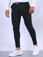 Nouveaux pantalons pour hommes minces pantalons extensibles grande taille classique couleur unie affaires tenue décontracté pantalon de costume formel