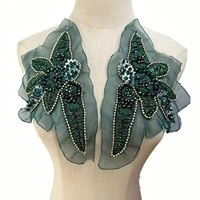 Großhandel Afrikanische Kleine 3D-Strass-Applikationen Perlen Steine Stickerei-Aufnäher für Abendkleider