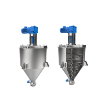 Cuve de mélange en acier inoxydable de haute qualité 200L 500L 1000L avec agitateur à vis pour le traitement des produits chimiques, contrôle PLC, certifiée CE/ISO