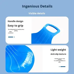 Planche <span class=keywords><strong>de</strong></span> traîneau à <span class=keywords><strong>neige</strong></span> Portable hiver ski en plastique pour les activités <span class=keywords><strong>de</strong></span> sable d'herbe en plein air Tubes <span class=keywords><strong>de</strong></span> luge Grip <span class=keywords><strong>Freestyle</strong></span> équipement Scooter - Product Image 4