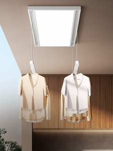 Thin invisible automatic intelligent remote control <b>ceiling</b> balcony household lifting electric drying rack - Product Image 3
