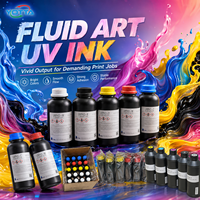 Encre UV Curable pour Impression à Plat Haute Définition Ricoh Gen5 Gen6, CMYK Blanc Vernis pour Artisanat et Jouets en Relief 3D
