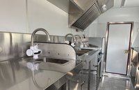 SANSHELL AS350 Remorque de cuisine mobile en acier inoxydable pour BBQ de rue et restauration rapide, garantie 1 an, pour café, snacks et hot-dogs, résistante à la rouille