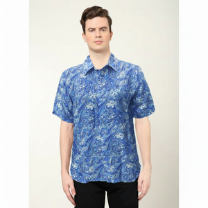 เสื้อเชิ้ตผู้ชายผ้าฝ้าย/ใยไผ่แบบลำลองสำหรับฤดูร้อน ปกติดกระดุม แขนครึ่งตัว ไม่หด ซักง่าย รับผลิตแบบ OEM - Product Image 1