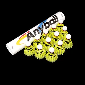 Pack of 12 Nylon Shuttlecock Custom great quality grade badminton shuttlecock Stable and Sturdy Gym Sports