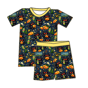 Ensemble deux pièces décontracté d'été pour bébé garçon en bambou, t-shirt à manches courtes et short, style anglais avec logo - Product Image 6