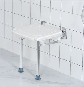 Silla de Ducha Plegable de Aleación de Aluminio Ligera y Portátil para Personas Mayores con Soporte de Pared para Bañera, Capacidad de 250 kg - Product Image 1