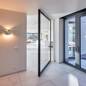 เดือยประตูไฮดรอลิกดั้งเดิม<span class=keywords><strong>ประตู</strong></span>อลูมิเนียมบานเลื่อนกระจก<span class=keywords><strong>มือ</strong></span><span class=keywords><strong>สอง</strong></span>ดีไซน์เรียบง่าย - Product Image 5