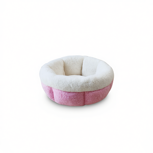 Cuccia per gatti Yommy rosa in peluche morbido con fondo antiscivolo per gatti e cani di piccola taglia - Product Image 2