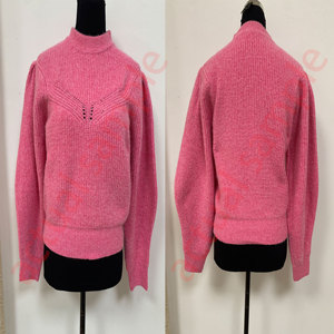 Suéter de Oficina Personalizado para Mujer, Invierno, Cuello Redondo, Tejido de Punto, Manga Farol, Cómodo para Uso Diario - Product Image 6