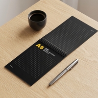 Carnet de notes personnalisé avec couverture souple, reliure spirale, papier offset, pages lignées, format personnalisé, pour cadeau