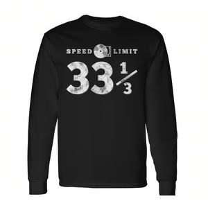 Camiseta de manga larga para coleccionista de discos de vinilo Speed ​​Limit 33 1/3 - Product Image 2