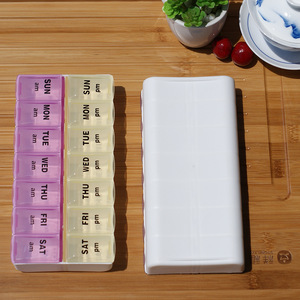 Portable Pillbox 14 Compartments Mini Size 7 Day Supply Reusable Medicine Organizer With Lid For Daily Medication Storage - Product Image 5