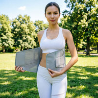 Ceinture de soutien lombaire réglable HKJD avec 4 bâtons de maintien rigides en acier pour hommes et femmes