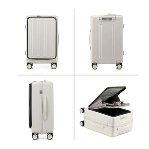 Valise de 20 pouces à ouverture frontale pour femmes Valise à roulettes universelle à ouverture latérale Valise d'embarquement de 24 pouces Bagages - Product Image 2