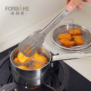 Fabake Stainless Steel Food <b>Tongs</b> Long Handle Heat Resistant For Frying And Grilling - Product Image 1