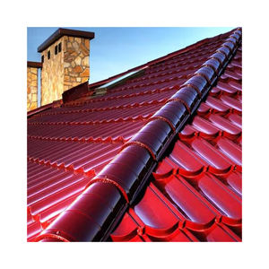 Tuiles en acier colorées à revêtement de couleur <span class=keywords><strong>toiture</strong></span> galvanisée tôle de tuile en <span class=keywords><strong>zinc</strong></span> en acier ondulé de calibre 28 - Product Image 1