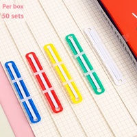 Sujetadores de plástico de PVC multicolor de 8cm para suministros de oficina Archivo de papel de dos puntas con 50 piezas en 1 caja