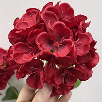 Bunga Hydrangea Buatan dari Produsen HGA, Tangkai Sutra untuk Dekorasi Pernikahan, Ruang Tamu, Vas Meja Rumah, dan Dekorasi Pesta Hotel