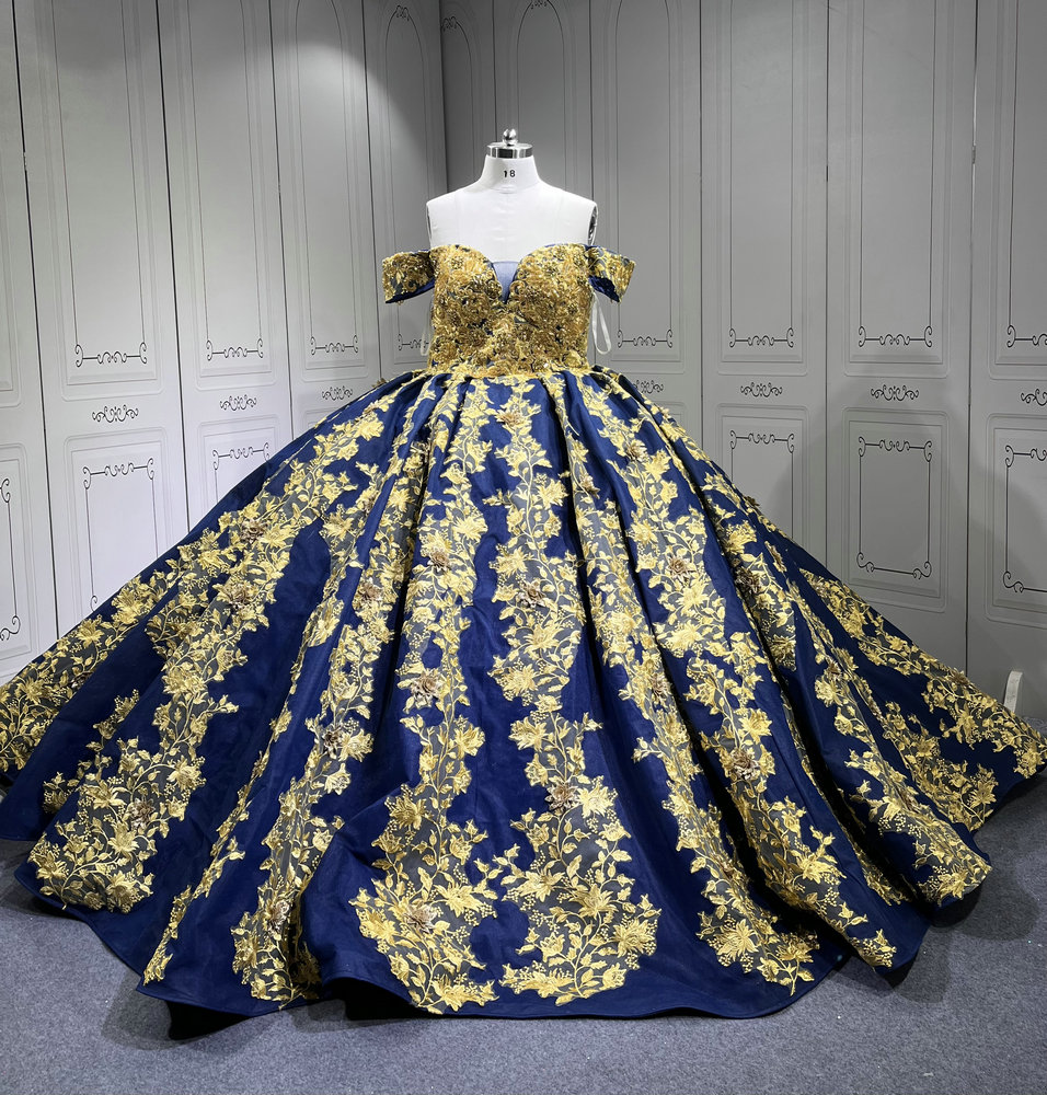 slim fit dress slacks Sky Blue Sexy V-Neck Ball Gown Luxury Beaded Gold Applique Quinceanera –  formalgowns main image 1