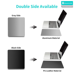 Alfombrilla de ratón de metal y aluminio con logotipo, alfombrilla de ratón fina, suave y dura, resistente al agua de doble cara, Control rápido y preciso para la Oficina y el hogar - Product Image 5