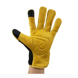 Guantes de seguridad resistentes para construcción, de cuero de vaca, doble Palma, para trabajo, a granel, gran oferta, venta al por mayor - Product Image 5