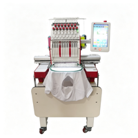 Machine à broder numérique pour coton, dentelle et fibres, avec 2 têtes, 1000 tr/min, contrôle intelligent, résultats de motifs précis
