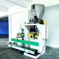 Ligne de production semi-automatique personnalisée pour le pesage, le remplissage, la scellage et l'emballage de sacs en papier pour poudre de riz de 5 kg, 10 kg, 25 kg, 30 kg, 50 kg