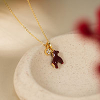 Collier en alliage avec pendentif cheval rouge pour femme TANGPEI, bijoux tendance