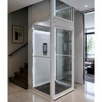 Promotion : Ascenseur panoramique compact à 5 étages, cabine transparente, capacité 250 kg, installation facile, idéal pour la maison