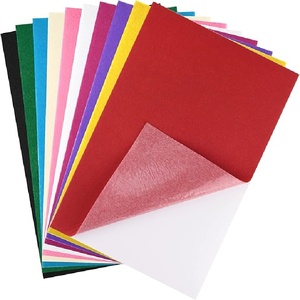 Feuilles de <span class=keywords><strong>tissu</strong></span> en feutre auto-adhésives 40 couleurs feutre arrière collant pour bricolage artisanat et doublures de tiroirs - Product Image 1